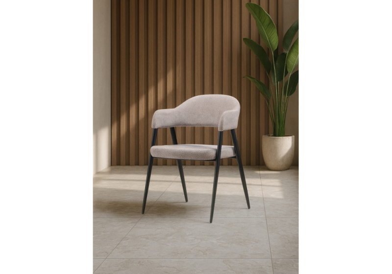 Стул на металлокаркасе Twin gray / black (53x54x79)
