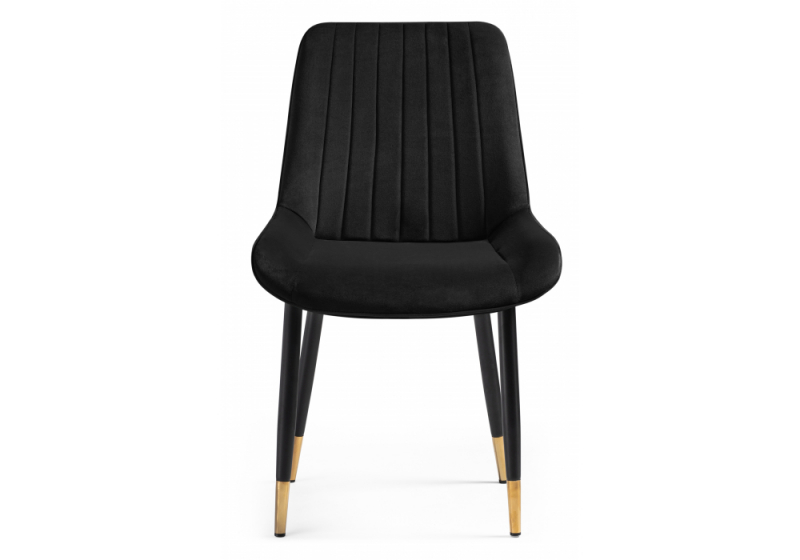 Стул на металлокаркасе Seda-1 black / gold / black (52x60x87)