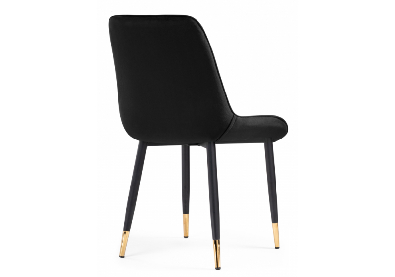 Стул на металлокаркасе Seda-1 black / gold / black (52x60x87)