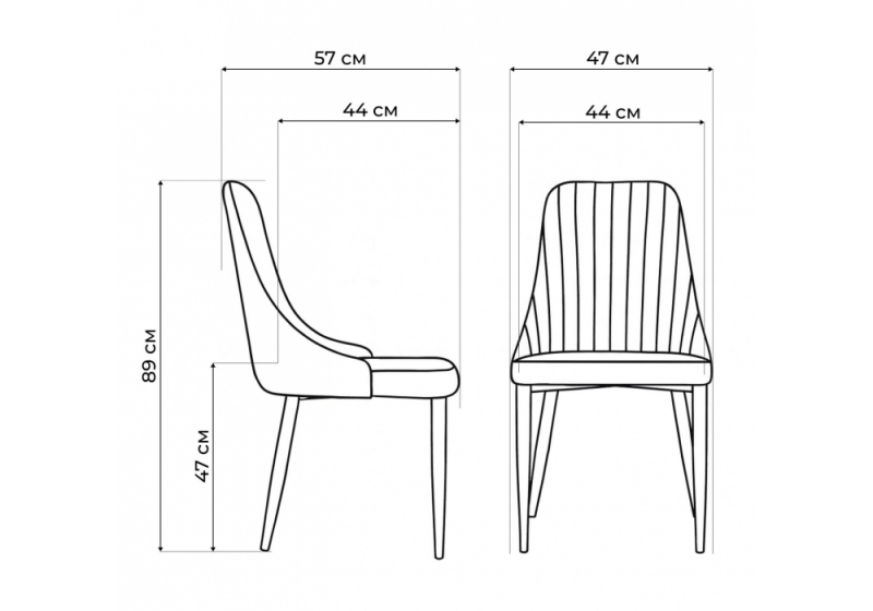 Стул на металлокаркасе Kora white / beige (47x57x89)