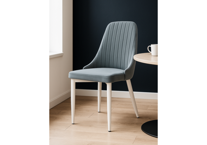 Стул на металлокаркасе Kora white / gray (47x57x89)