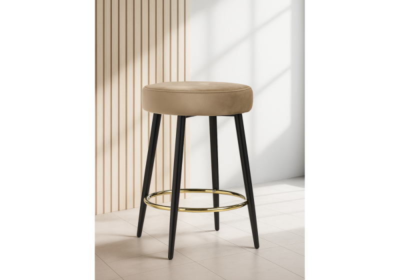Барный стул Plato dark beige (43x43x65)