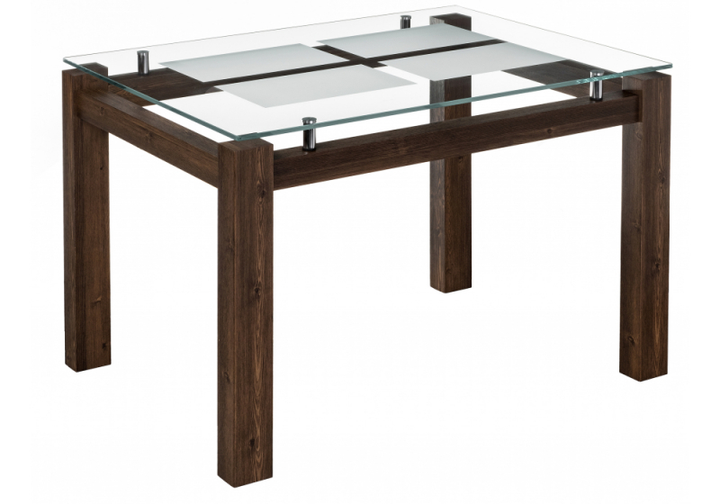 Стол стеклянный Бран орех кантри (74x76). 