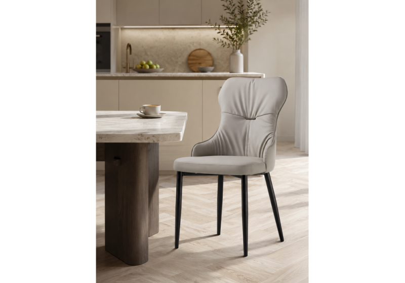 Стул на металлокаркасе Neli beige / black (49x60x90)