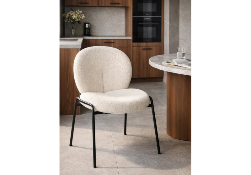 Стул на металлокаркасе Kalipso 1 white / black (56x60x85)