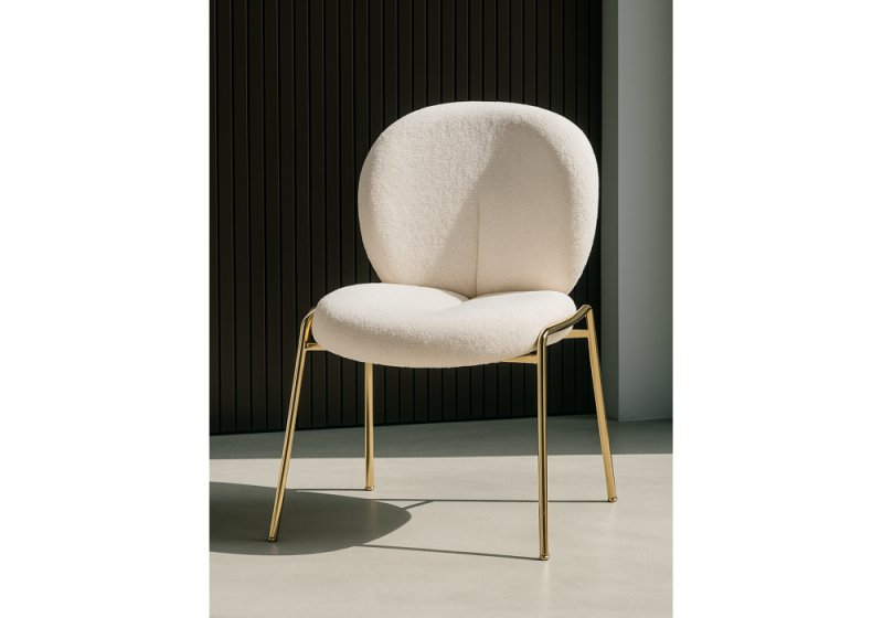 Стул на металлокаркасе Kalipso 1 white / gold (56x60x85)