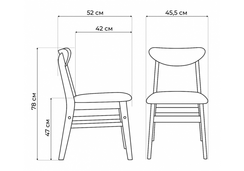 Стул деревянный Okava wood / beige (45,5x52x78)