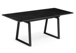 Керамический стол Джек 140(200)х80 черный мрамор shakespeare black / черный (80x75)