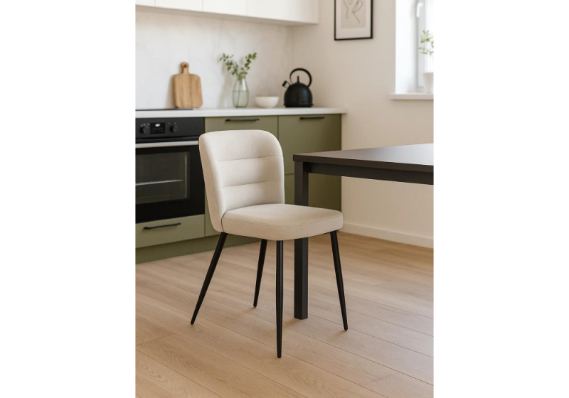 Стул на металлокаркасе Kilian light beige / black (50x54x80)