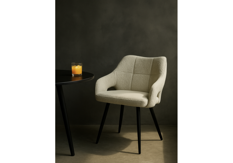 Стул на металлокаркасе Hera beige / black (55x60x78)