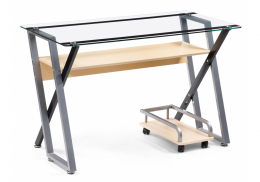 Офисная мебель Gunar silver gray / clear glass (60x75)