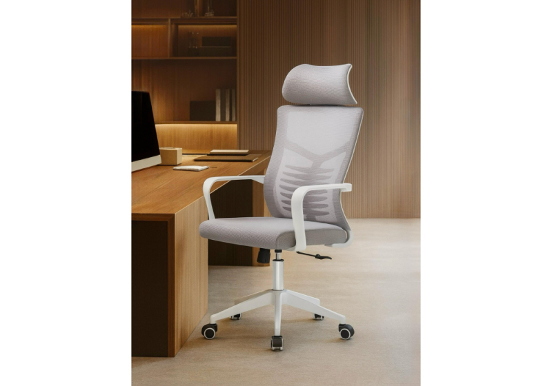Компьютерное кресло Montana light gray / white (62x58x118)