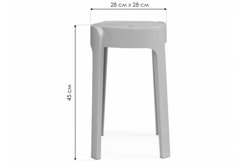 Табурет Bovel white (28x28)