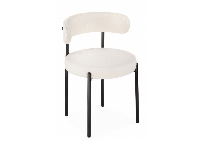 Стул на металлокаркасе Rudi white / black (54x50x74). 