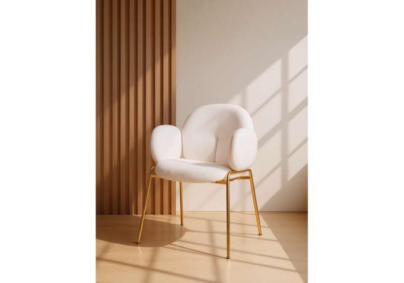 Стул на металлокаркасе Kalipso white / gold (62x60x85)