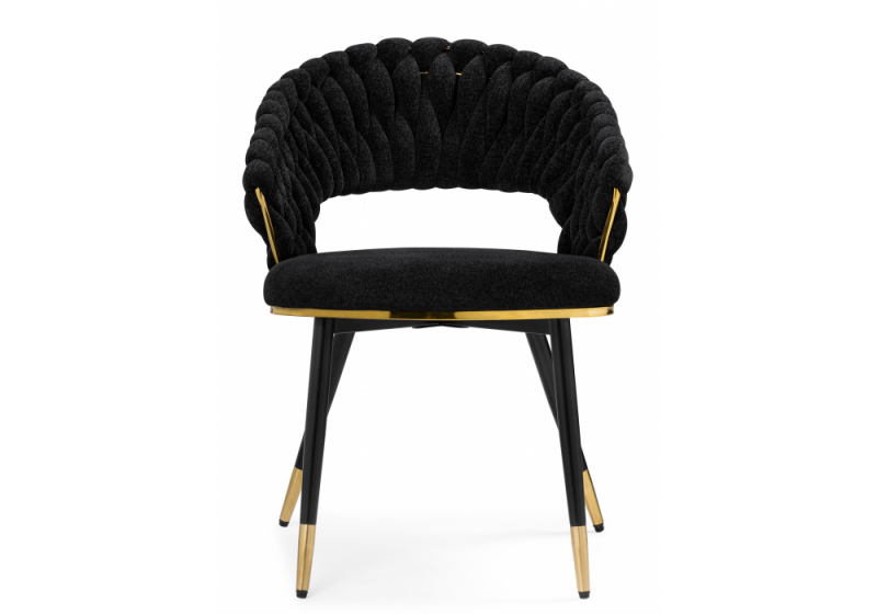 Стул на металлокаркасе Rakel black / gold (64x70x82)