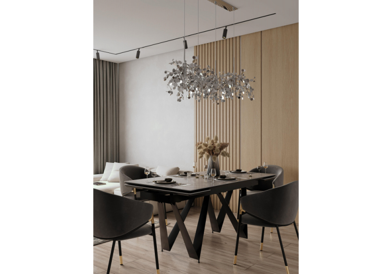 Стул на металлокаркасе Molton gray / black/ gold (61x46x83)