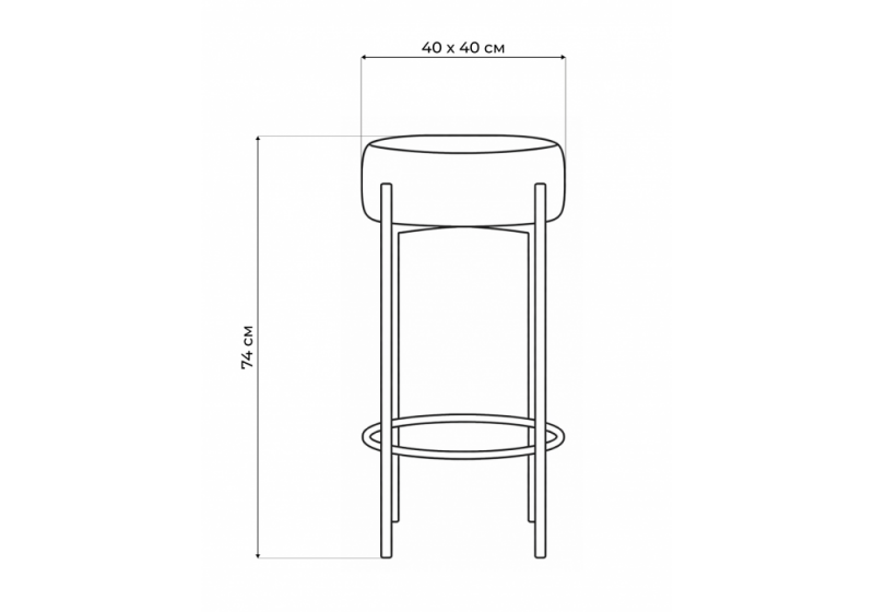 Барный стул Сайпл MR-30 / черный (40x40x74)