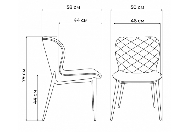 Стул на металлокаркасе Катабучи ткань kiprus 12 / черный глянец (50x58x79)